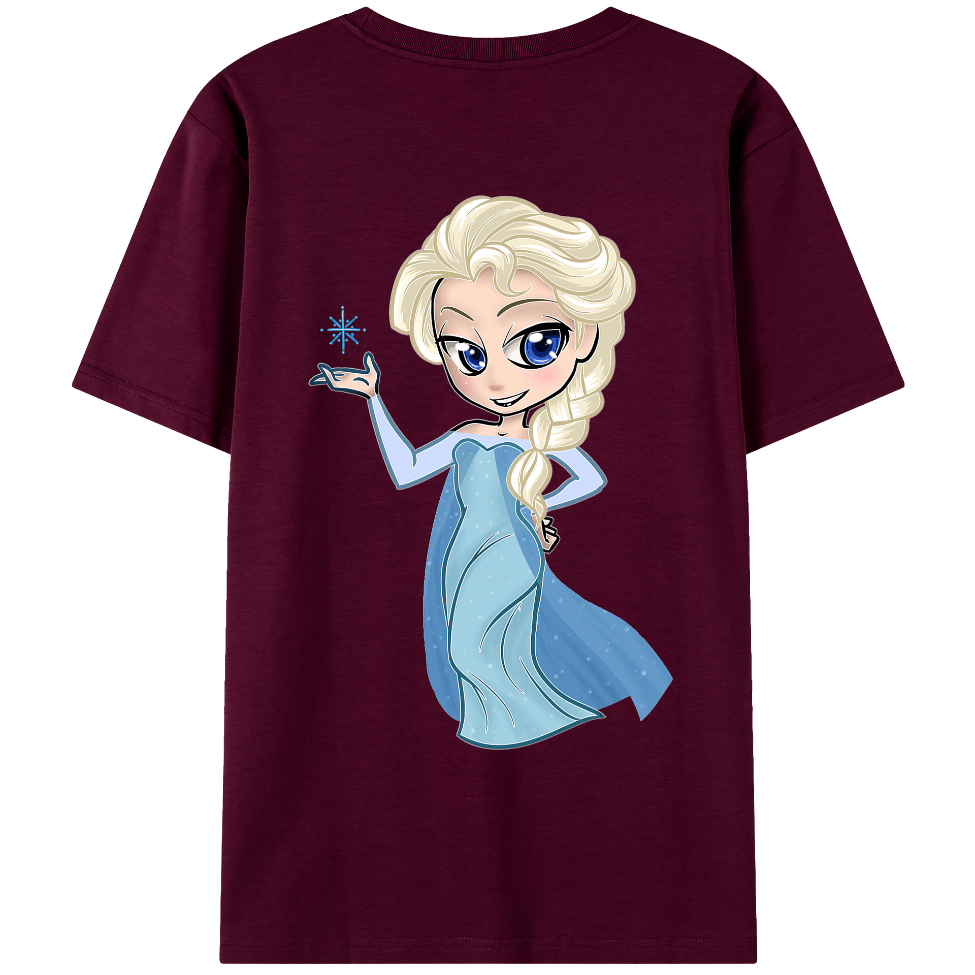 （画像用） アナと雪の女王 アンナ エルサ Frozen Anna Elsa レディース半袖Tシャツ(バックプリント)